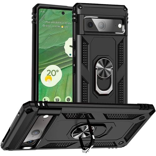 Coque Pixel 7, Coque Google Pixel 7, Silicone Antichoc Defense Bumper Armure Housse Etui pour Google Pixel 7 (Noir)
