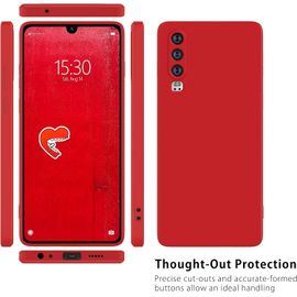 Tianyi-Coque Pour Huawei P30 - Case Tpu Souple & Soft - Cover Protection Extra Fine & Légère - Étui Coloré Anti Choc Et Rayures - Rouge