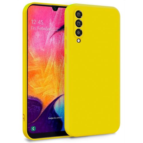 Coque Pour Samsung Galaxy A50 - Case Tpu Souple & Soft Doublure Microfibre - Cover Protection Extra Fine & Légère Jaune