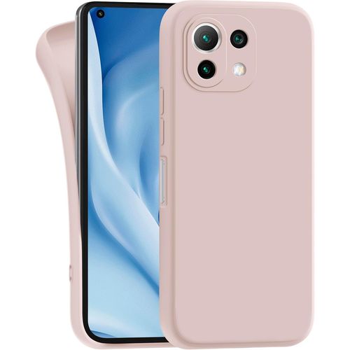 Coque Silicone Tpu Pour Xiaomi Mi 11 Lite 5g - Slim Et Flexible Antichoc, Protection Caméra Renforcée & Grip Antidérapant - Rose