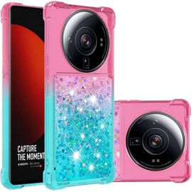 Coque Liquide À Paillettes (Sables Mouvants) Pour Xiaomi 12 Ultra / 12s Ultra ¿ Tpu Antichoc Bumper Silicone, Protection Écran & Caméra, Rose-Violet