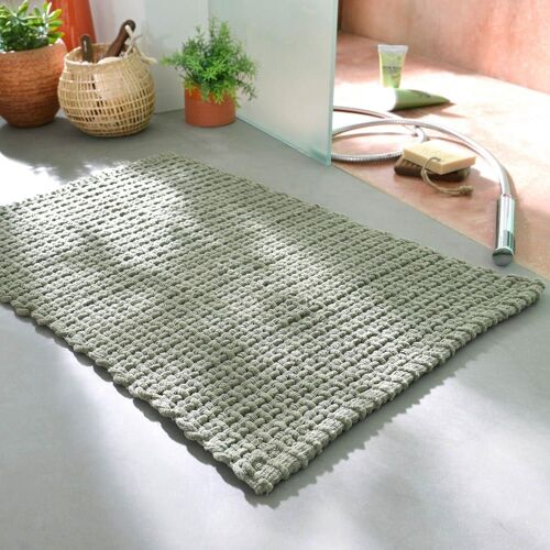 Tapis de bain en polyester vert kaki 50x80cm