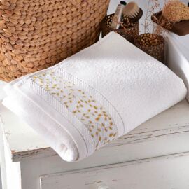 Drap De Bain En Coton 450 G/M² Blanc Craie 70x140cm