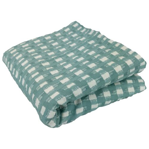 Jeté De Canapé En Coton Bleu Aqua 270x250cm
