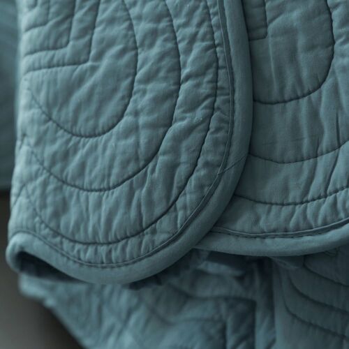 Boutis En Coton 370 G/M² Bleu Canard 180x250cm