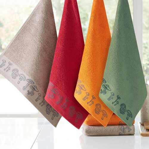 Essuie-Mains En Coton Marron Taupe 50x50cm