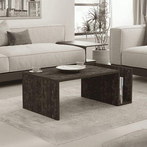 Table Basse L86,8 Cm - Effet Bois Foncé