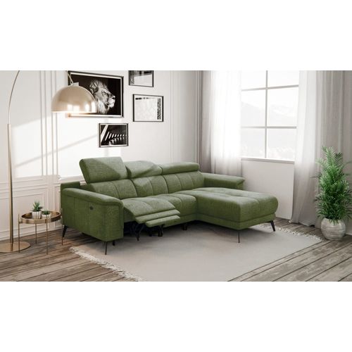 Canapé D’Angle 3 Places Avec 1 Fonction Détente, Vert