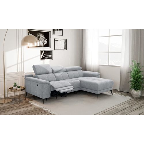 Canapé D’Angle 3 Places Avec 1 Fonction Relax, Gris