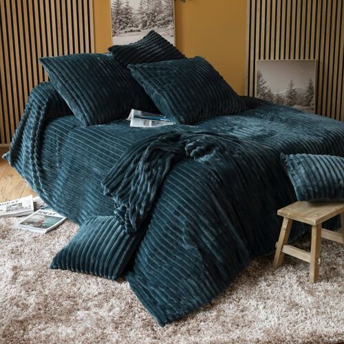 Housse De Coussin En Polyester Bleu Nuit 40x40cm