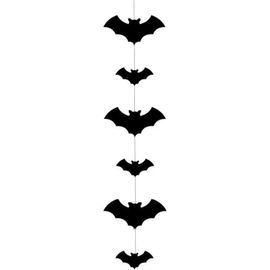 Guirlande - P'TIT Clown - re22934 - Chauve-souris en papier - 120 cm - Décoration Halloween