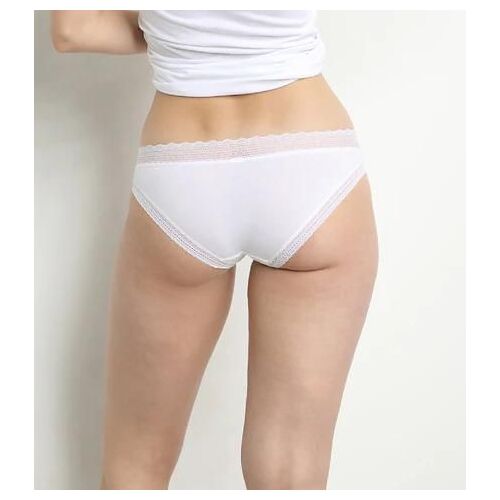 Dim Lot De 2 Slips Noir Et Blanc Sexy Fashion En Coton Dentelle