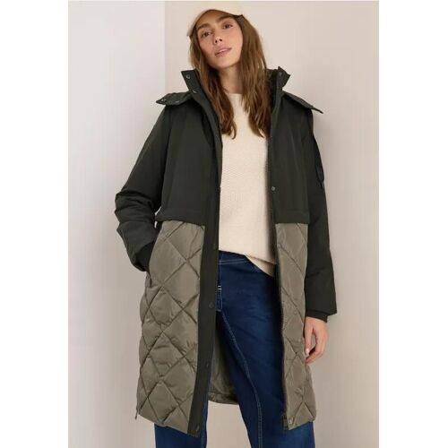 Cecil Femme Manteau Avec Mélange De Structures In Vert, Gr: M