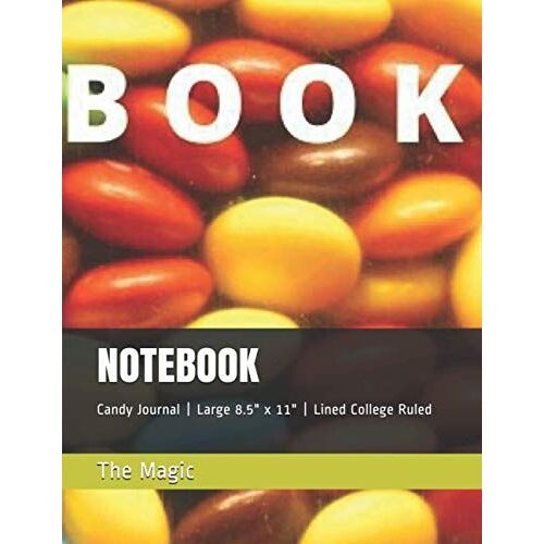 Notebook: Candy Journal | Large 6" X 9" | Lined College Ruled