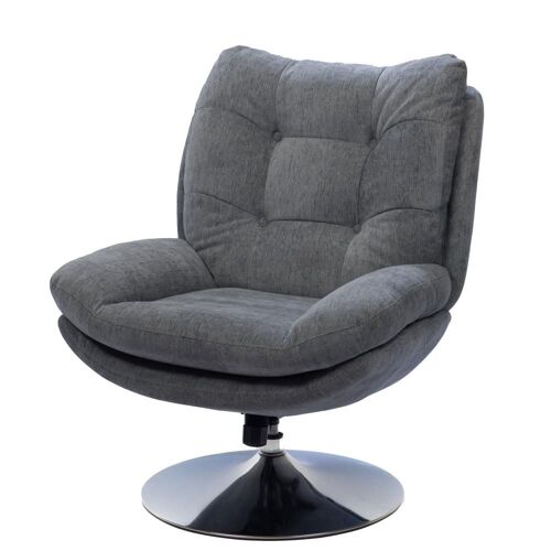 Fauteuil Magnum gris foncé Chrome