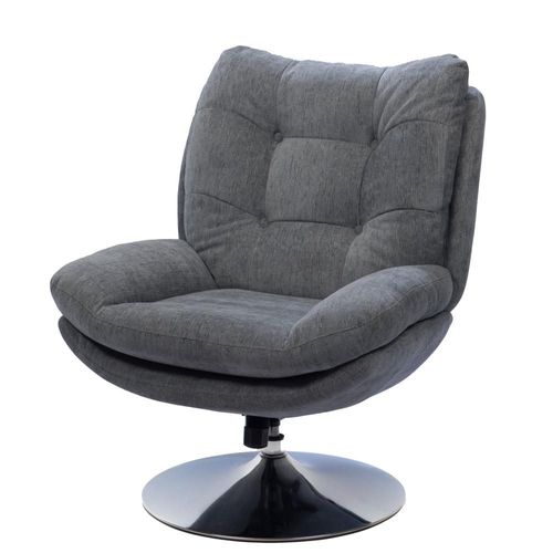 Fauteuil Magnum Gris Foncé Chrome