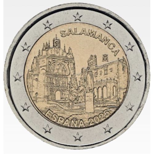 Espagne 2 Euro 2025 - Vieille Ville De Salamanca Unc