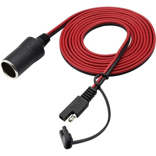 Allume Cigare Vers Câble Batterie Sae,16awg 12v 2 Broches Sae Vers Allume Cigare Prise Femelle À Dégagement Rapide Connecteur Déconnexion Adaptateur Câble De Charge C'extension (2.4m/7.8ft-F)