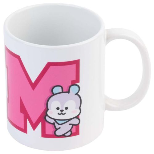Mug En Céramique Capacité 300ml Dancing Machine Inside Mang Bt21 Line Friends Bt21 Blanc