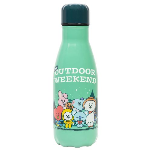 Bouteille Isotherme 260ml Design Outdoor Weekend Tout Les Personnages Bt21 Pusheen Vert