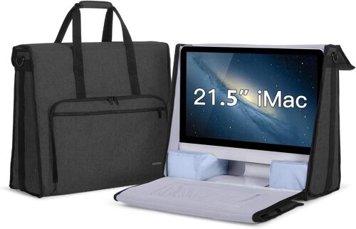 Sacoche De Transport Pour Imac 21,5 Pouces, Sac Fourre-Tout À Bandoulière Pour Apple Imac Et Accessoires (Noir)