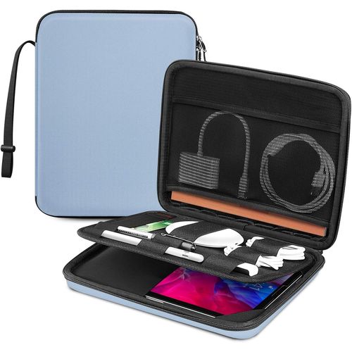 Finpac Housse Pour 2025 11 Pouces Ipad A16/ Air M3, 2024 11"" Ipad Pro M4/ Air M2, 11"" Ipad Pro 2022-2018, 10,9"" Ipad & Ipad Air 5/4, Sacoche Avec Organisateur D'accessoires Pour 11"" Samsung Tab A9+