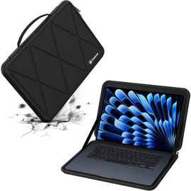 Housse De Protection Rigide En Eva Compatible Avec Apple Macbook Air A2941/A3114 De 15,3"", Macbook Air M3 Chip 2024/M2 Chip 2023 Et Sac Anti-Chocs (X8266)