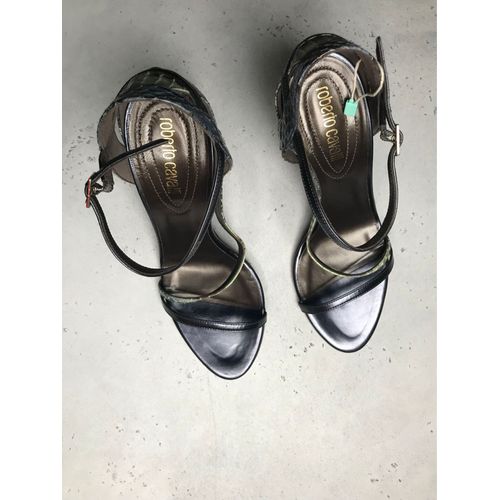 Roberto Cavalli Sandales Gaufrés Python