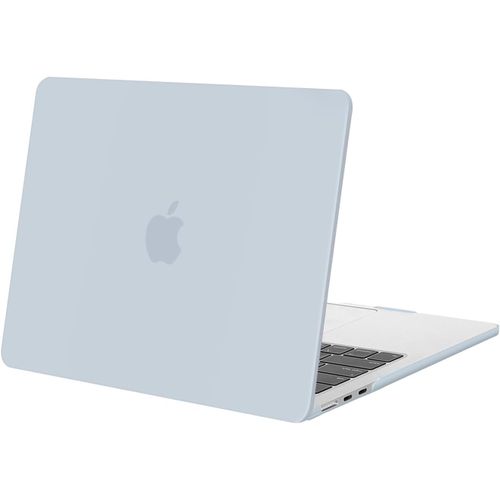 Compatible Avec Macbook Air 13 Pouces Coque M4 M3 M2 2025-2022 Touch Id Liquid Retina De 13,6 Pouces, Coque Protection Rigide Pour Mac Air M4 M3 M2 13 A3240 A3113 A2681,Bébé Bleu