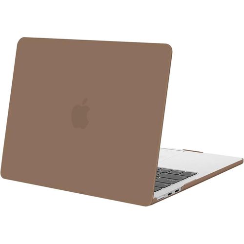 Compatible Avec Macbook Air 13 Pouces Coque M4 M3 M2 2025-2022 Touch Id Liquid Retina De 13,6 Pouces, Coque Protection Rigide Pour Mac Air M4 M3 M2 13 A3240 A3113 A2681,Caramel Marron