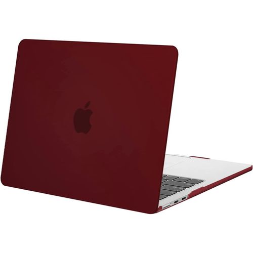 Compatible Avec Macbook Air 13 Pouces Coque M4 M3 M2 2025-2022 Touch Id Liquid Retina De 13,6 Pouces, Coque Protection Rigide Pour Mac Air M4 M3 M2 13 A3240 A3113 A2681,Bourgogne
