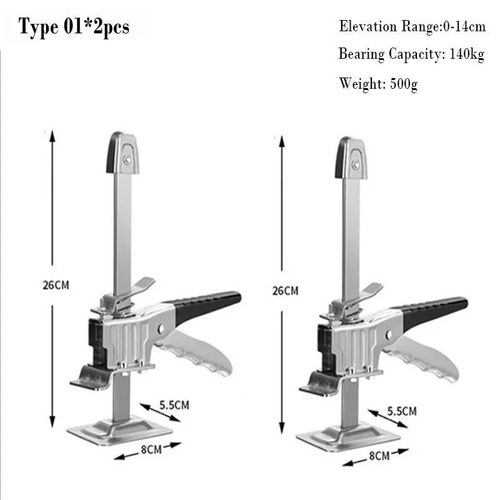 Lève-Panneau D'Armoire,Bras Permettant D'Économiser Du Travail,Outil D'Ascenseur,Ajusteur De Hauteur De Carrelage,Outil De Levage Manuel,Panneau De Porte,Levage De Cloisons S.Type 01X2Pcs