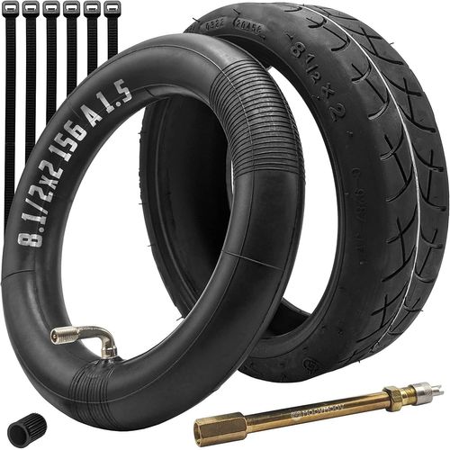 Tyre & Inner Tube Kit For Dualtron Mini/Speedway Light/Minimotors Scooter - Reinforced V3 Tyre + Inner Tube 8 1/2x2-156 Angled Valve 110/90