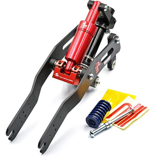 Kit De Suspension Monorim Authentique V4 Pour Trottinette Électrique Xiaomi M365 1s Essential Pro 2 Mi3 Pro4 (Black/Red)