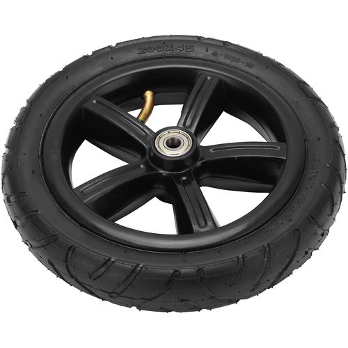Scooter Pneumatic Wheel, 8 Inch Inflatable Pneumatic Tyre 200x45 With Inner Tube, Electric Scooter Tire Wheel Hub Tire Set With Hub, Bearings