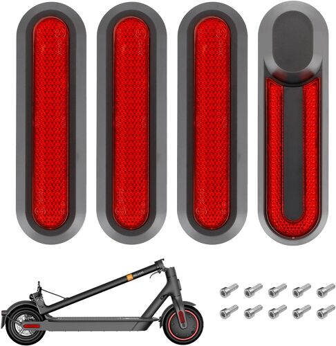 Plastic Cover Electric Scooter With Reflective Strip Xiaomi Pro 2 Reflective Rear Wheel Covers For Xiaomi M365/Pro/Pro2/1s/Essential/Scooter 3 (Red)