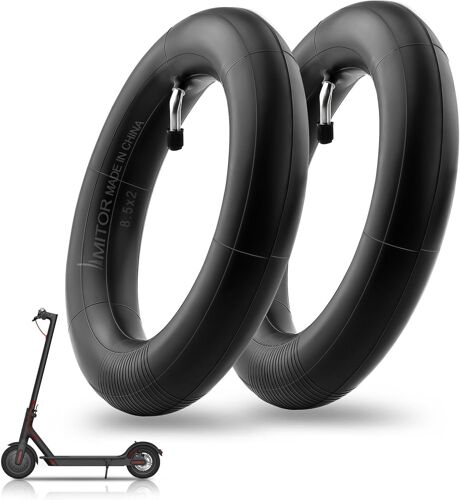 8.5 Inch Reinforced Inner Tube 50/75-6.1 Scooter 8 1/2 X2 With 45° Valve, Silver And Heavy Duty, Thickened For Xiaomi Pro 2 1s M365 Pro Mi3, For Auxiliary Wheel, 2 Pieces
