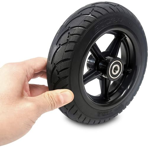 Scooter Wheel For Electric 8 Inch Full Tyre, Front Wheel, Electric Scooter Tyre 200×50, Rubber Tires With Hub, Non-Pneumatic, Non-Slip, Resistant