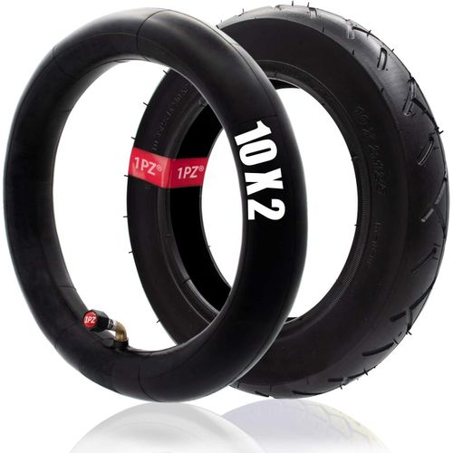 F3t-10i 10x2.125 Tyre And Inner Tube 10x2 With 90° Angled Valve For Electric Scooter Baby Stroller 2 Self-Balancing Wheels For 10 Inch Wheels