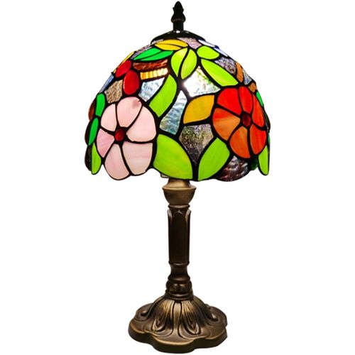 Tiffany Vitrail Lampe Décorative Vintage - Bureau, Chevet, Lecture, Table Pour Chambre Salon, Avec Ampoule E27