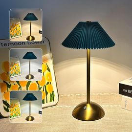 Lampe De Table Led, Lampe De Table Sans Fil Avec 3 Températures De Couleur, Tactile À Intensité Variable, Lampe De Table Rechargeable Par Usb Pour La Chambre À Coucher, Le Bureau, Bleu