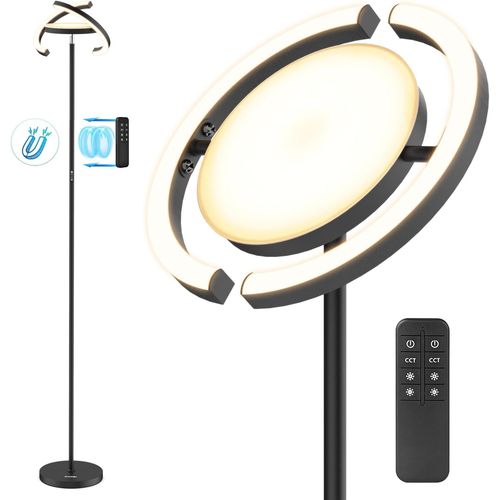 Lampadaire, 3000k-6000k Température De Couleur & Gradation Continue, Avec Télécommande Et Commande Tactile, Lampadaire Led Sur Pied Pour Salon, Lumière Centrale Vers Le Haut, 36w