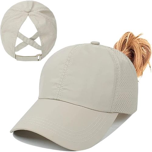 Sept-Queue De Cheval Casquette De Baseball, Léger Réglable Séchage Rapide Respirante Anti-Soleil Uv, Unisexe Couleur Messy Casquette Cross Hat