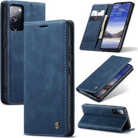 Kalanka-Coque Pour Samsung Galaxy S20 Fe 5g Premium Housse Cuir Protection Pochette Rabat Portefeuille Flip Case Porte Magnétique Coque Étui Pour Samsung Galaxy S20 Fe, Bleu