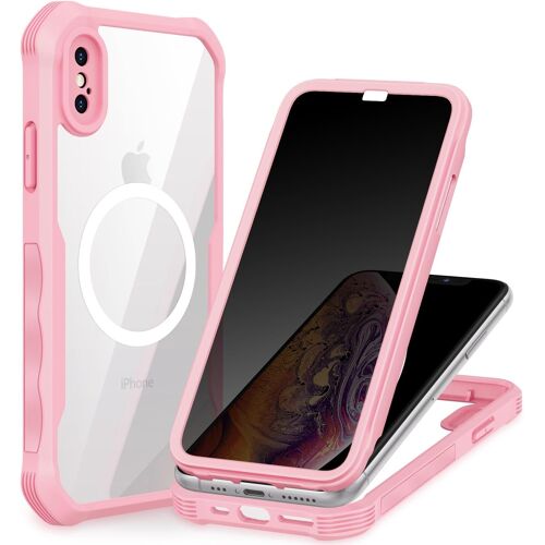 Anti Espion Coque iPhone 13 Pro, avec Protection écran Verre Trempé Anti Espion et Protecteur Caméra [9H HD] 360° Antichoc Téléphone Housse Double Face Case Portable Intégrale Etui - Bleu