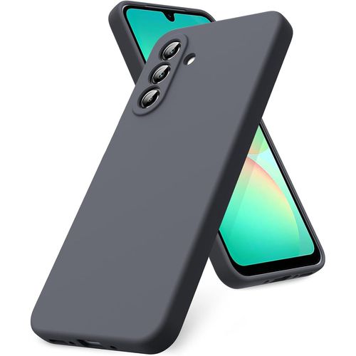 Coque Compatible Avec Samsung Galaxy A26 5g, Housse Souple En Tpu En Silicone Liquide, Housse En Caoutchouc Antichoc - Gris Foncé