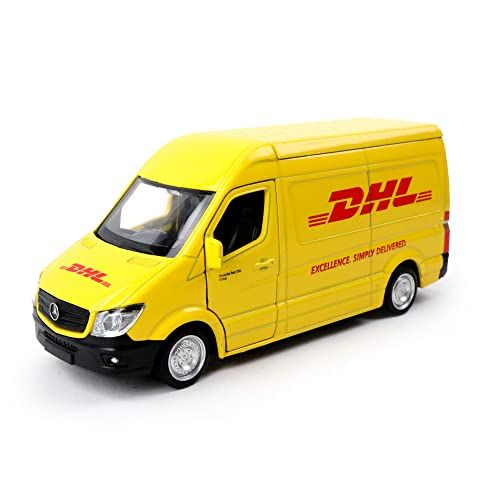 Turbo Challenge - Camion Dhl - Porte Ouvrable - Dhl - Jaune - 850318 - Rétro Friction - Métal - Partir De 3 Ans