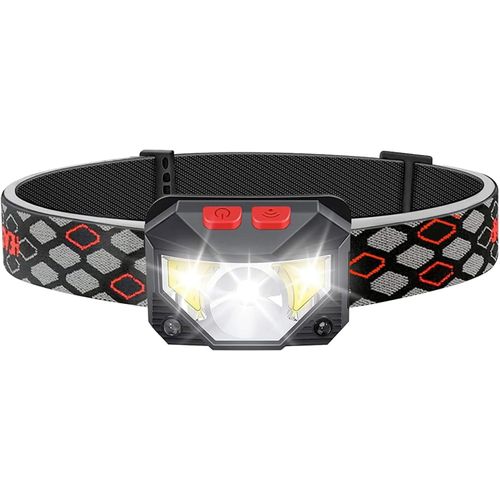 Jgd-Lampe Frontale Led Rechargeable Pour Camping Et Randonnée - 1000 L - Étanche - Avec Feux D'avertissement Rouges - 8 Modes 30 H