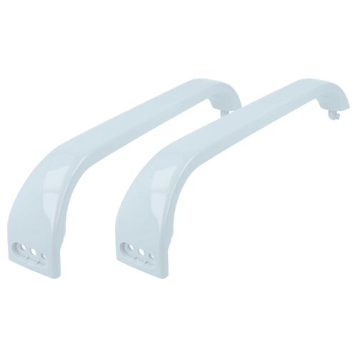vhbw 2x Poignée compatible avec Bosch KSU2720IE/09, KSU2720IE/11, KSU2720IE/06, KSU2721IE/01 réfrigirateurs four de cuisson plastique blanc