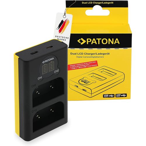 Chargeur Double (LCD USB-C Micro-USB) pour BLX-1 BLX1 Batterie Compatible avec Olympus Om-1,OM1,Om-1 II,Om-3,OM3